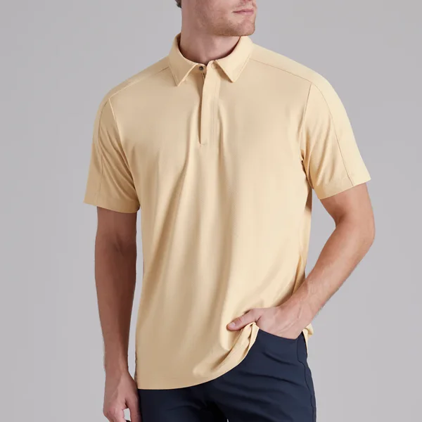 Embroidery Logo Mens Cool Dri Polo Shirt Quick Drying Performance Polo For Men 50+ Upf Protection