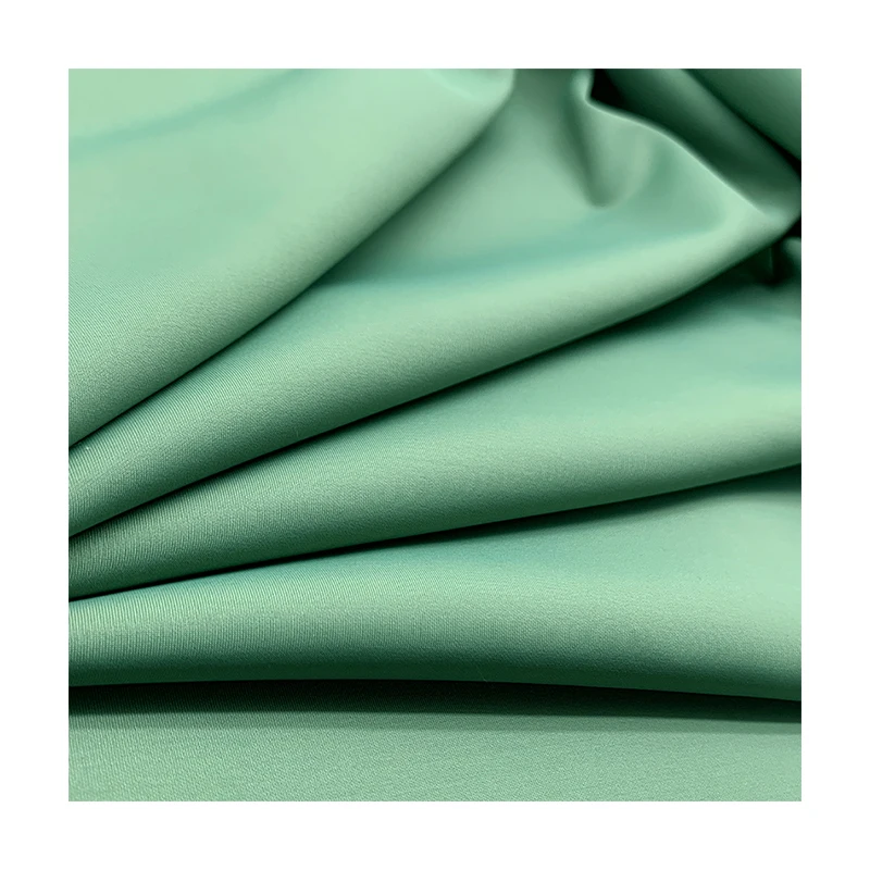 Custom plain dyed recycled Knitted 85 nylon 15 spandex  4 strech fabric for activewear swimwear yoga sportswear