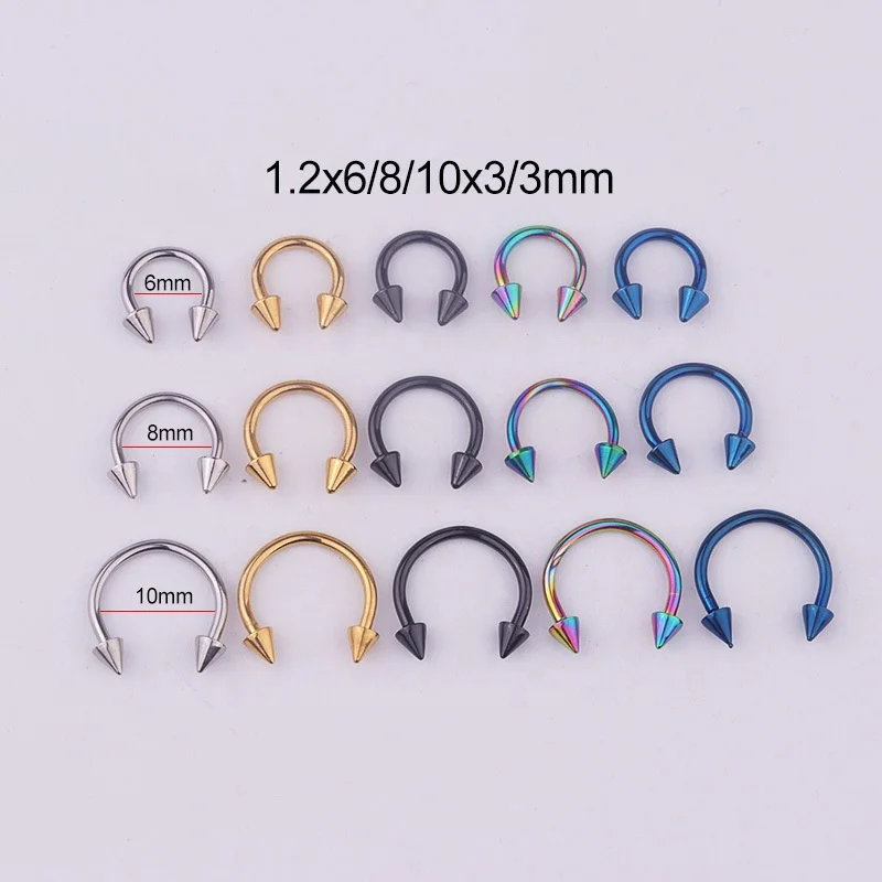 1 шт. модное кольцо в виде подковы из нержавеющей стали