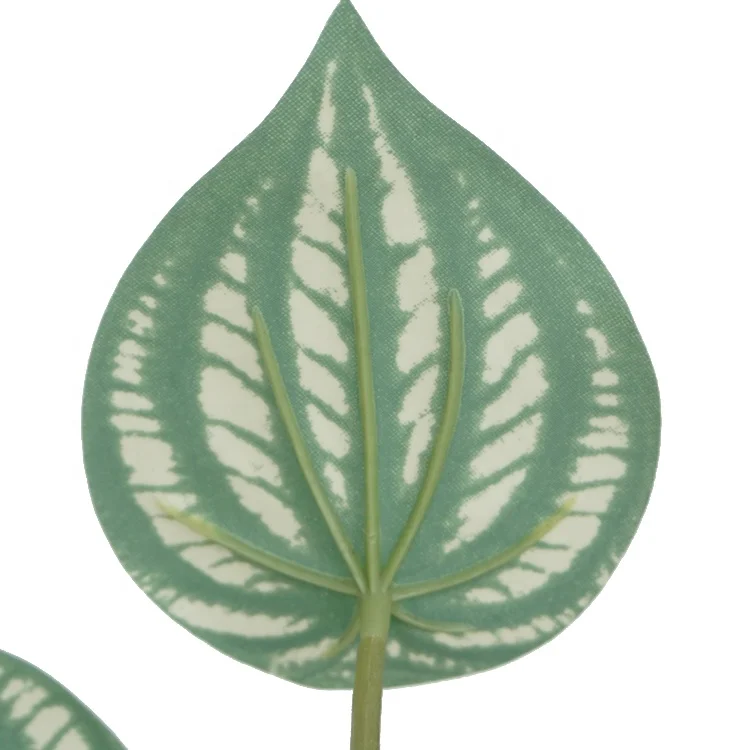 Home Decoration Potted Green Plant  20cm Real Touch Watermelon Leaves artificial bonsai plant With Melamine Pot