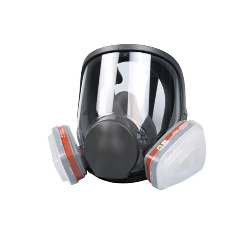 OEM/ODM CN;HEN Wholesale Industrial Grade Dust and Gas Masks Silicone CE Blue Full Face Gas Mask Fast Delivery Mask 3 M 12boxes