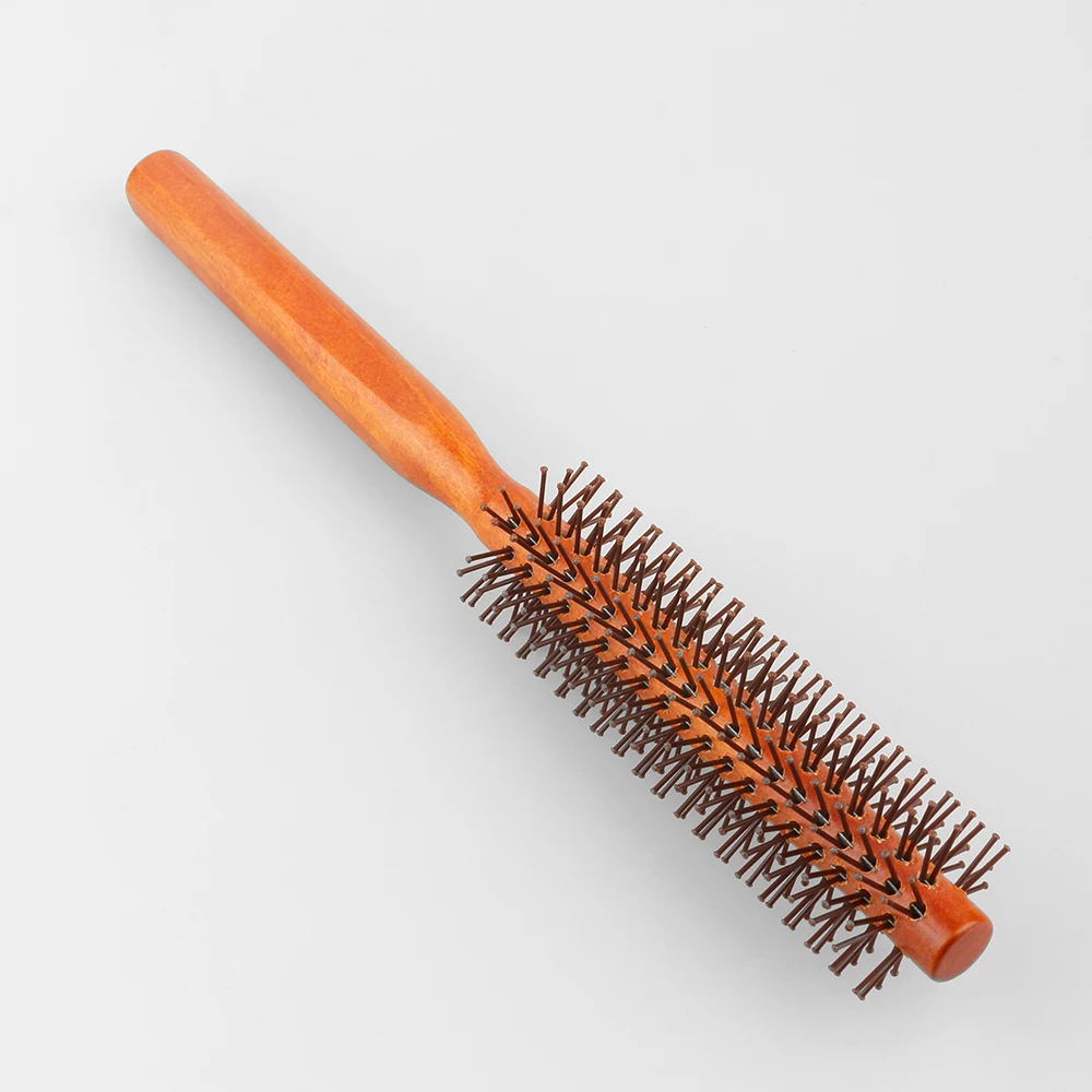 Heat resistance Round Curling Combs Professional Wooden Round Brush for Blow Drying Anti Static Hairbrush