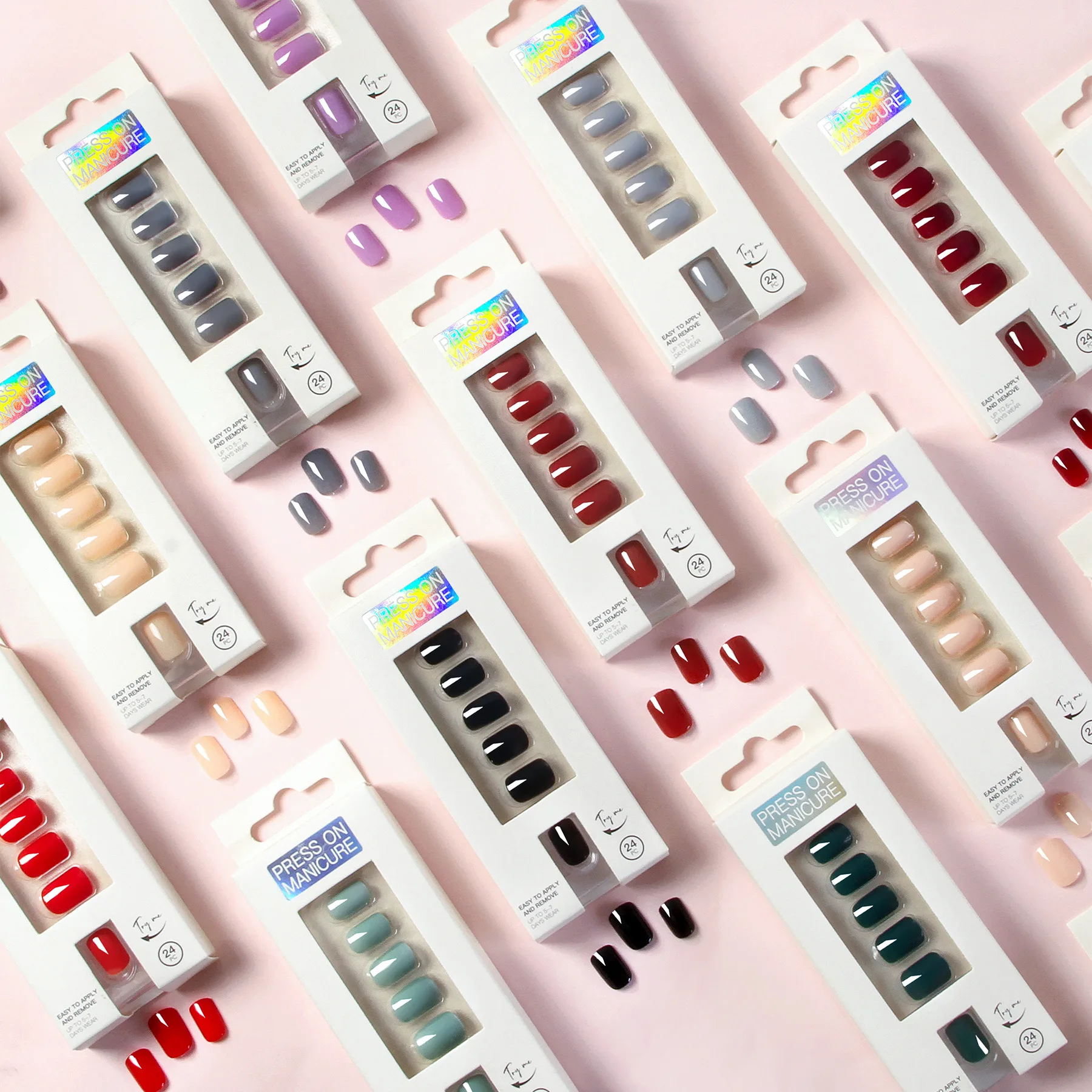 Wholesale Fingernails Fake Nail For Girls Hand Toe Long Coffin Designed Art China Tips Manufacturers Artificial Press On Nails