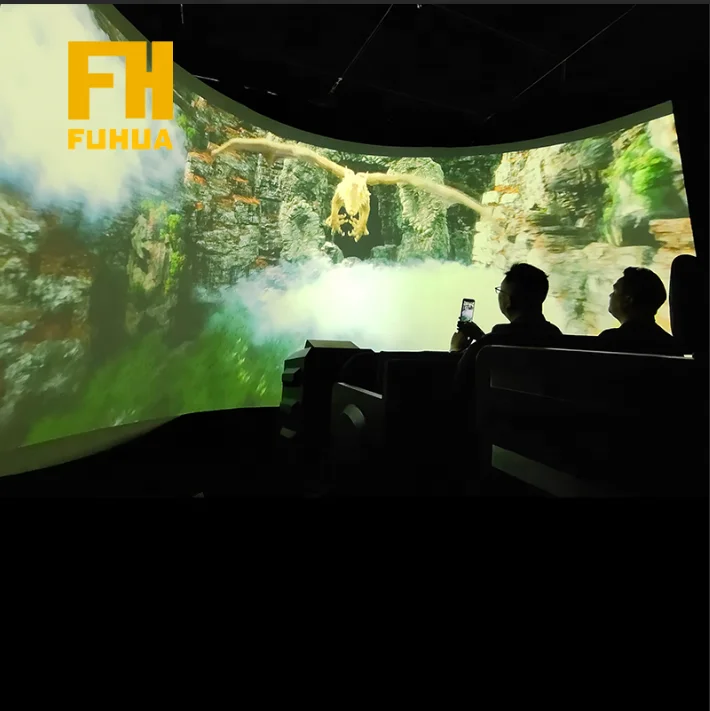 Virtual Park 3d 5d 7d 9d Immersive Experience Orbital Cinema 6DOF Motion Platform 3d Naked Eye Arc Screen Track Cinema