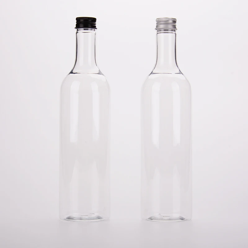 Personalizadas Recyclable Long Neck PET 750 ML Plastic Wine Empty Bottles 750ML