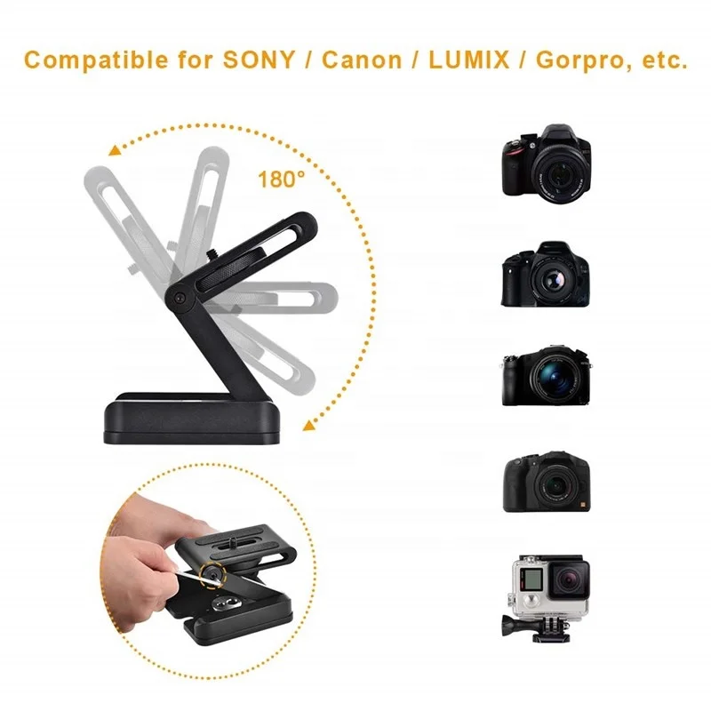 
Aipaxal Professional Universal Quick Release Plate Stand Holder 360 Foldable Z type Camera Mount for DSLR Camera Canon 
