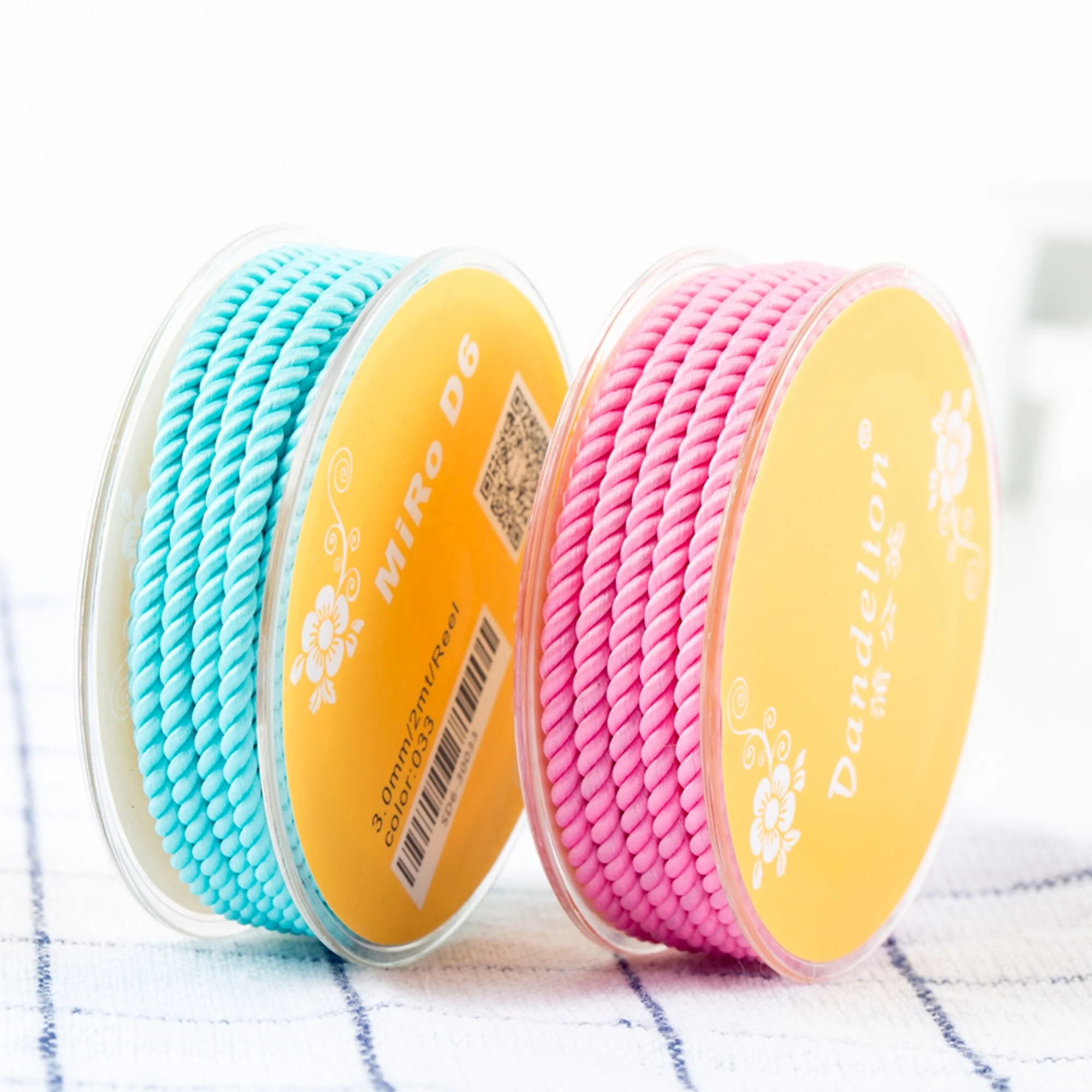 3mm Color Lanyard Polyester Cord Jewelry Rope Cord Bracelet Accessories Necklace Thread Material