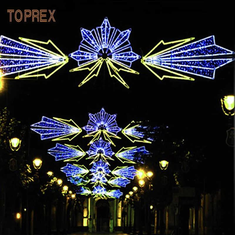 Power Saving Durable External LED Decorative Cross Street Pole 2d Themed Christmas Decorative Lights