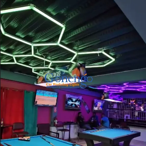 Настраиваемый дизайн большой площади Diy сборка шестигранное освещение бильярдная комната ночной клуб СВЕТОДИОДНЫЙ матричный свет Rgb
