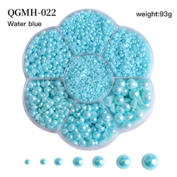 Mix Sizes White Nail Art Tips Half Pearls 3d Nail Beads Rhinestone Decoration DIY Beauty Salon Pearl Nail Charms