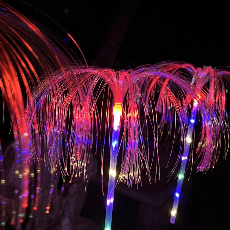 Outdoor Waterproof Plug-In Lawn Garden Decorative Lights Landscape Villa Colorful Solar Jellyfish Night Garden Light
