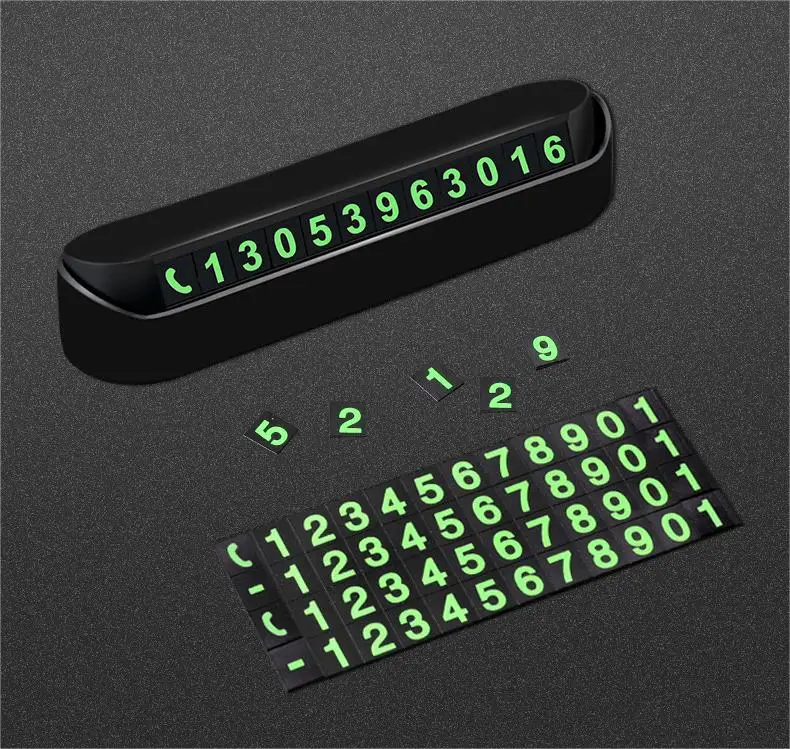 ABS Car Parking Phone Number For Parking Shed Styling Luminous Phone Number Car Silicone Parking Number