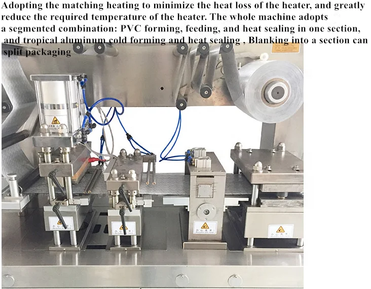 Full Automatic Mini Tablet Blister Packing Machine PVC ALU Medical Packaging Food Electric Provides