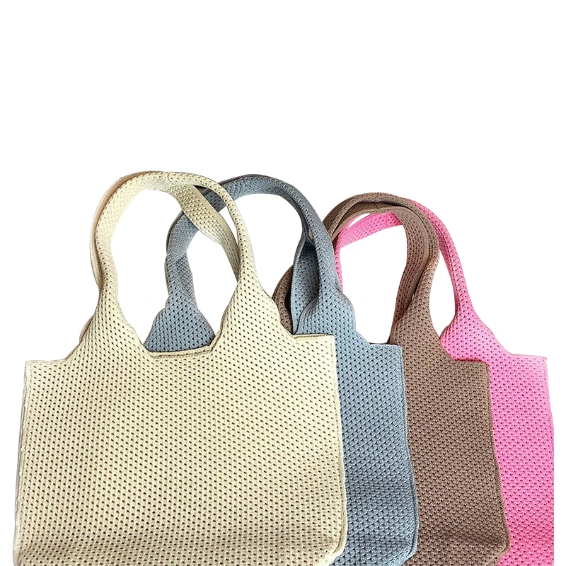 Новый дизайн тканая Повседневная Сумка-тоут вязаная сумка для женщин