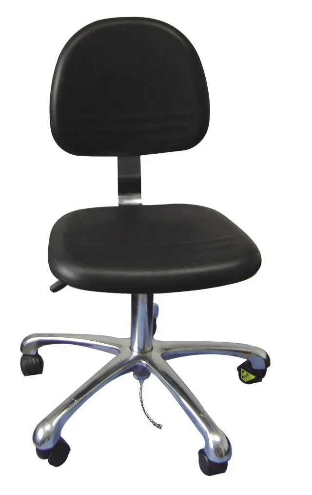 High quality Leather durable Antistatic Black/Blue ESD PU Leather work office Chair