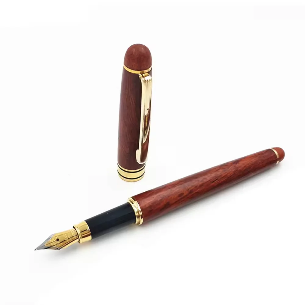 Multi colors natural high quality wooden pen ECO friendly wood business fountain pen with wood box
