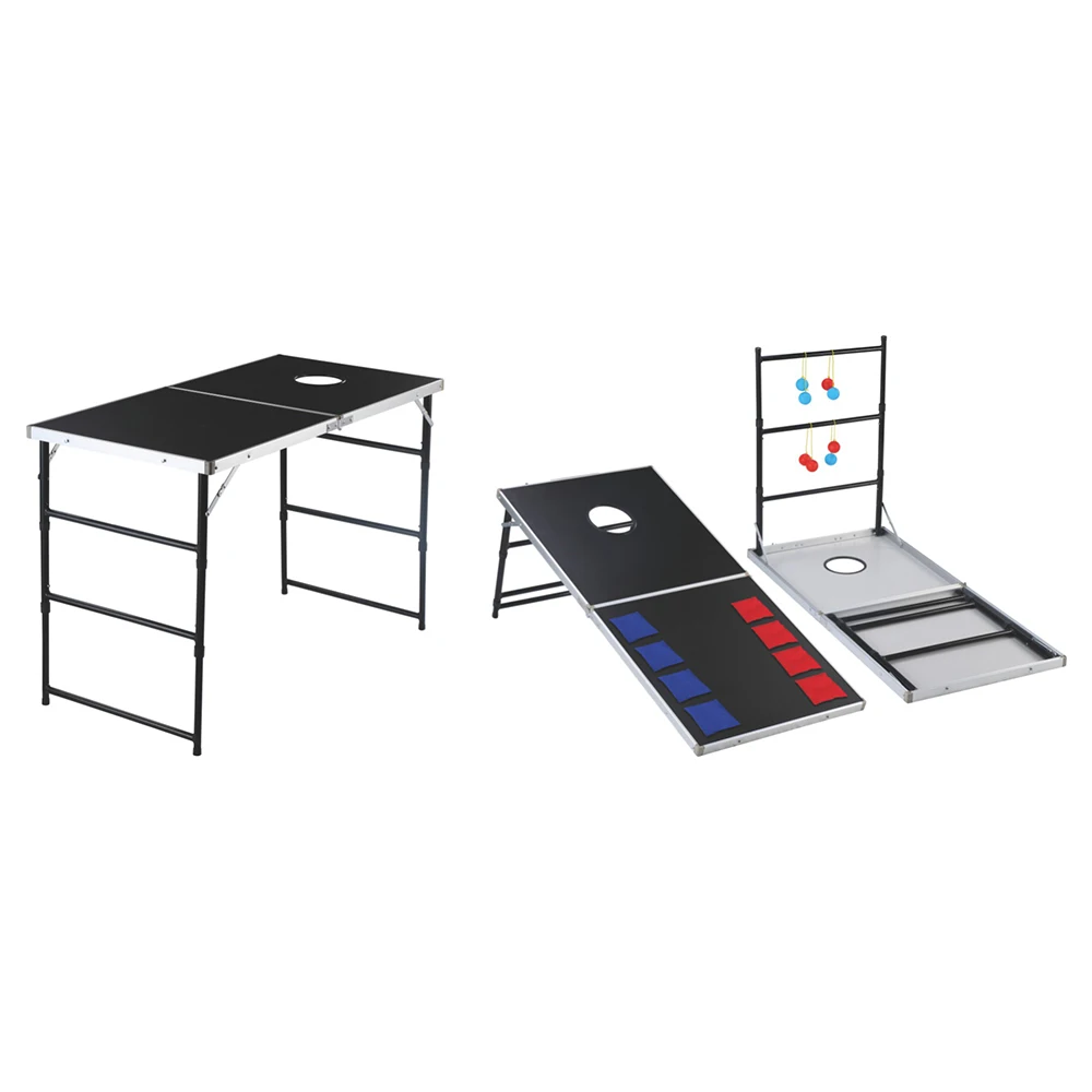 4 In 1 Foldable beer pong table sand bag toss or throw a ladder game