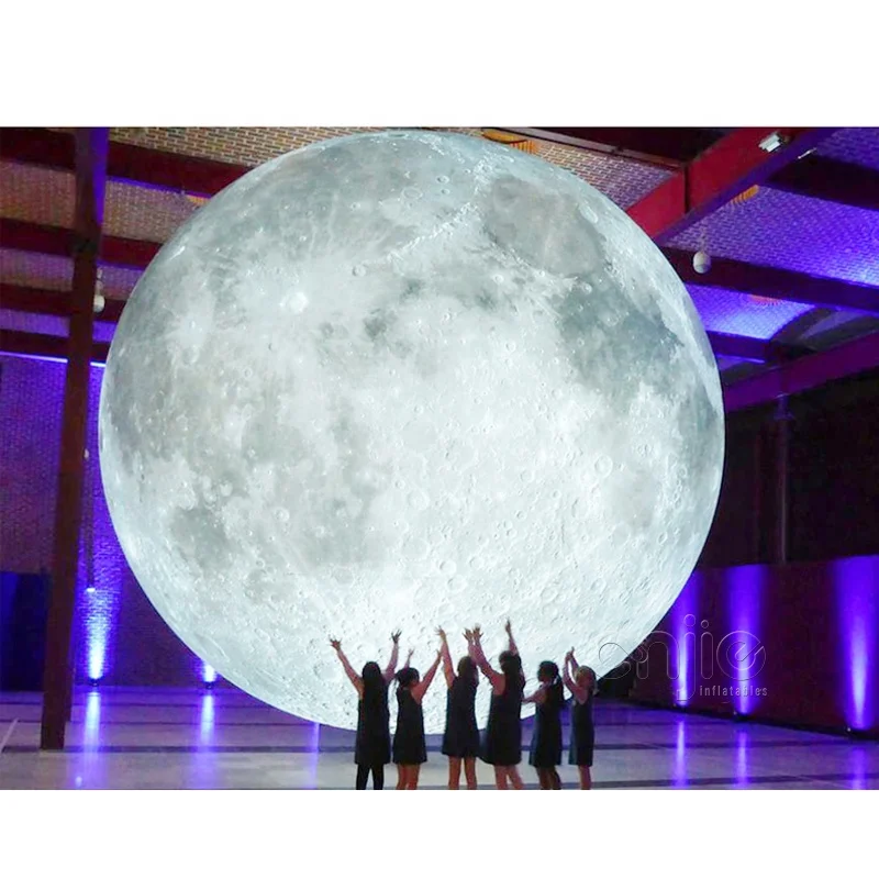 Giant inflatable moon planet ball with LED light inflatable globe for events