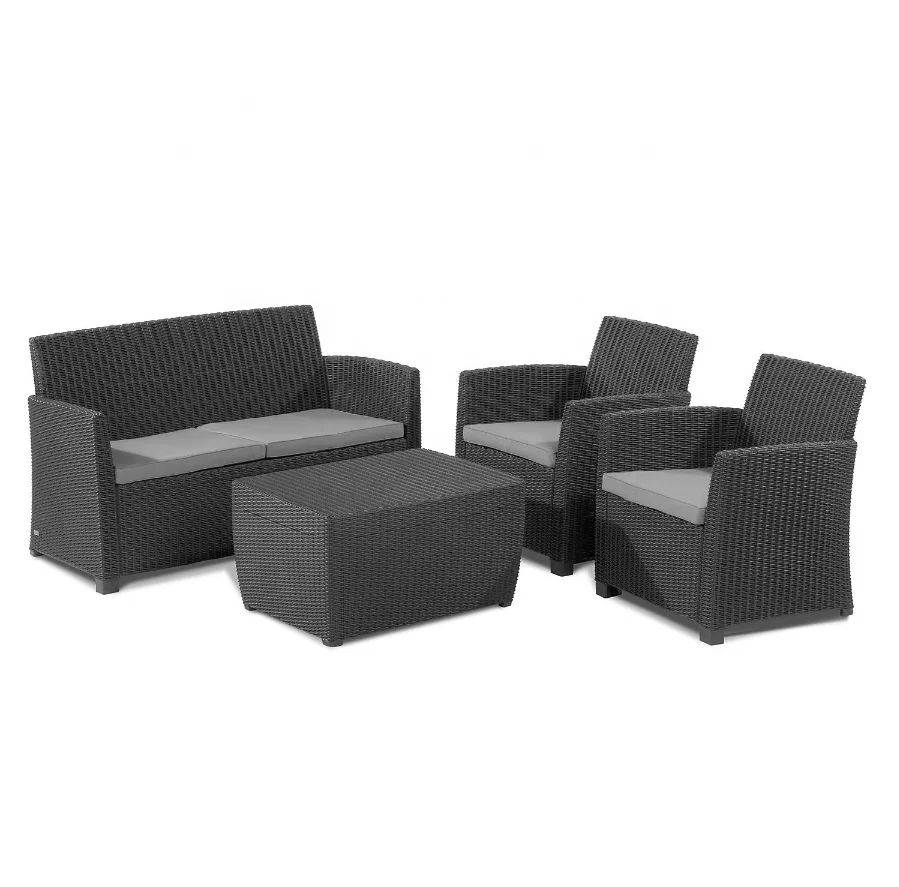 Уличная мебель Corona пластиковые 4-местный кофейный сервиз