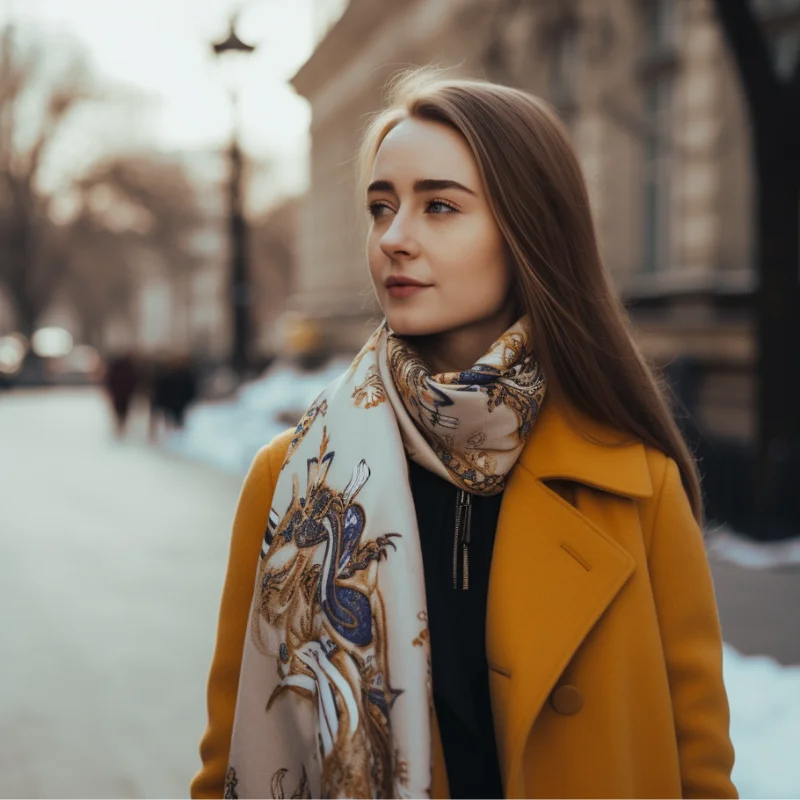 Winter women tassel pashmina scarves shawl kashmiri long scarves shawls with customer design cashmere shawls for women