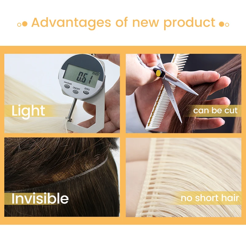 Russian Hair double genius weft human hair extensions mashin twin genius weft russian hair