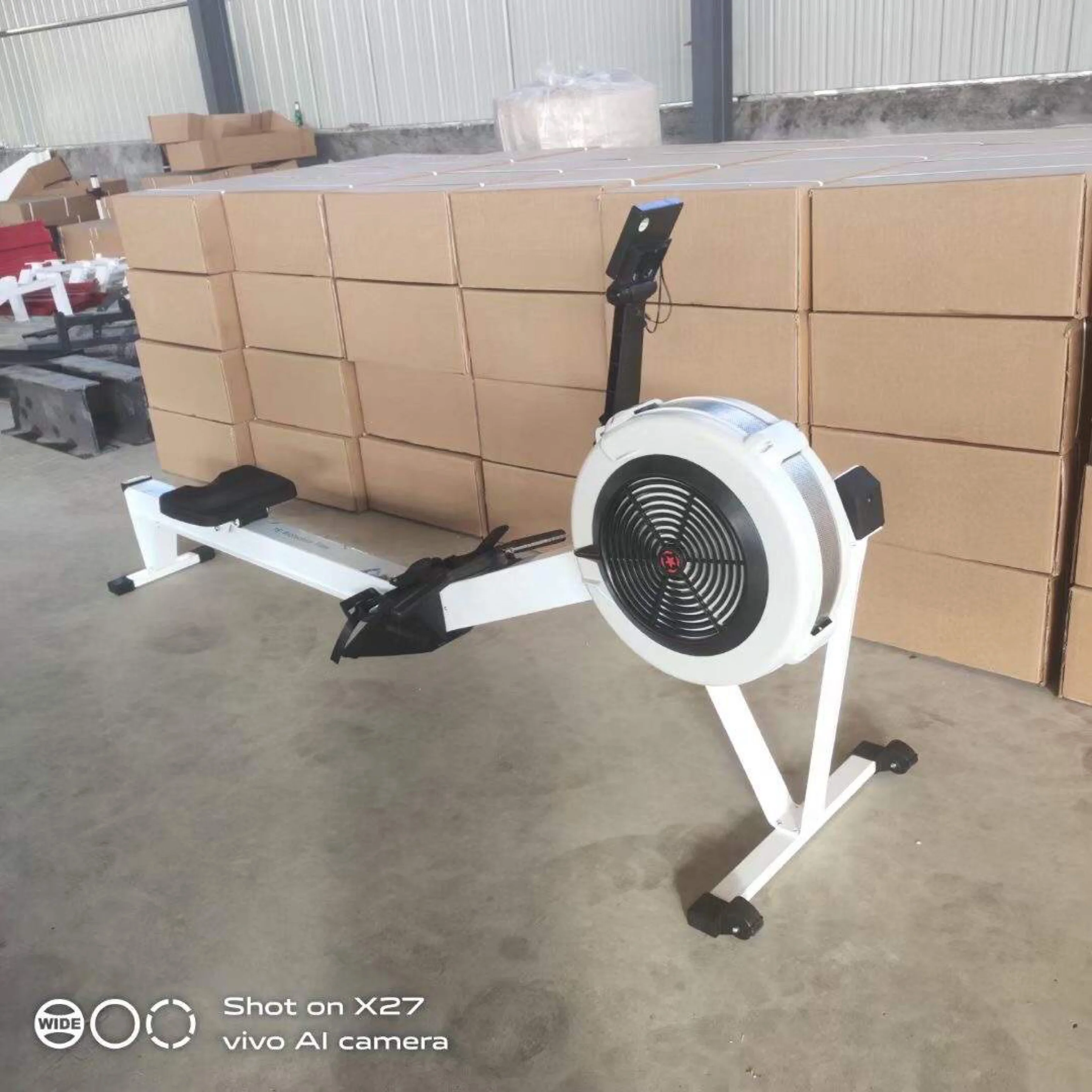 Hot Foldable Wind Resistance Rower Gym Commercial Fitness Equipment Cardio Exercise Machine Rowing Machine Air Rower