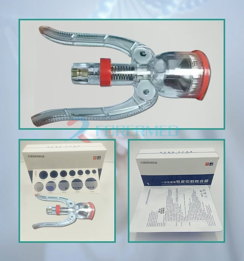 Male Disposable Circumcision Stapler Painless Foreskin Ring Cutting Stapler of titanium nail urology