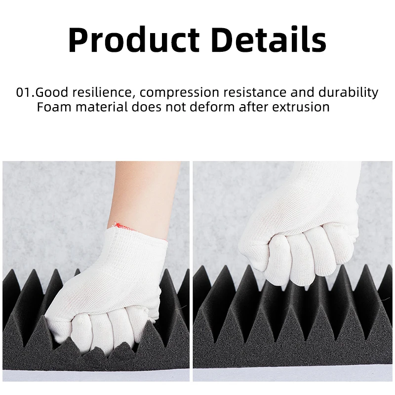 Funas Acoustic Wedge Studio Soundproofing Foam Wall Tiles acoustic panel malaysia acoustic foam soundproof