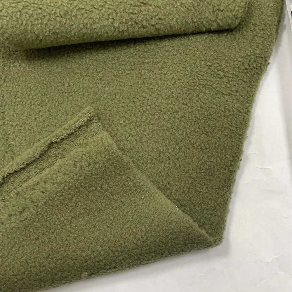Soft and warm double faced two sides brushed  micro polar fleece fabric