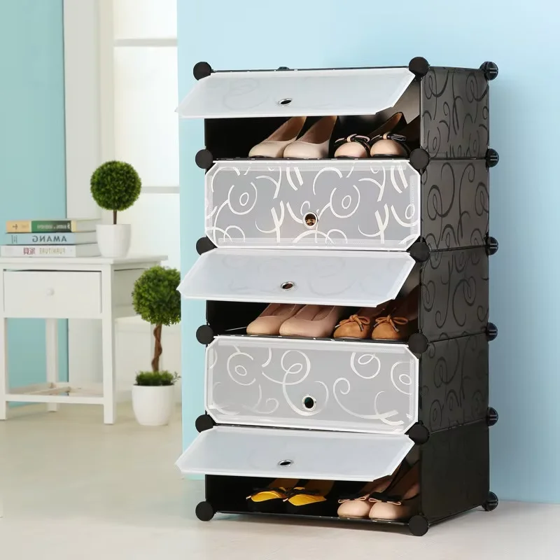 Factory Direct Rental Housing Dust Proof Shoe Rack Home Furniture DIY Shoe Cabinet Foldable Shoe Rack