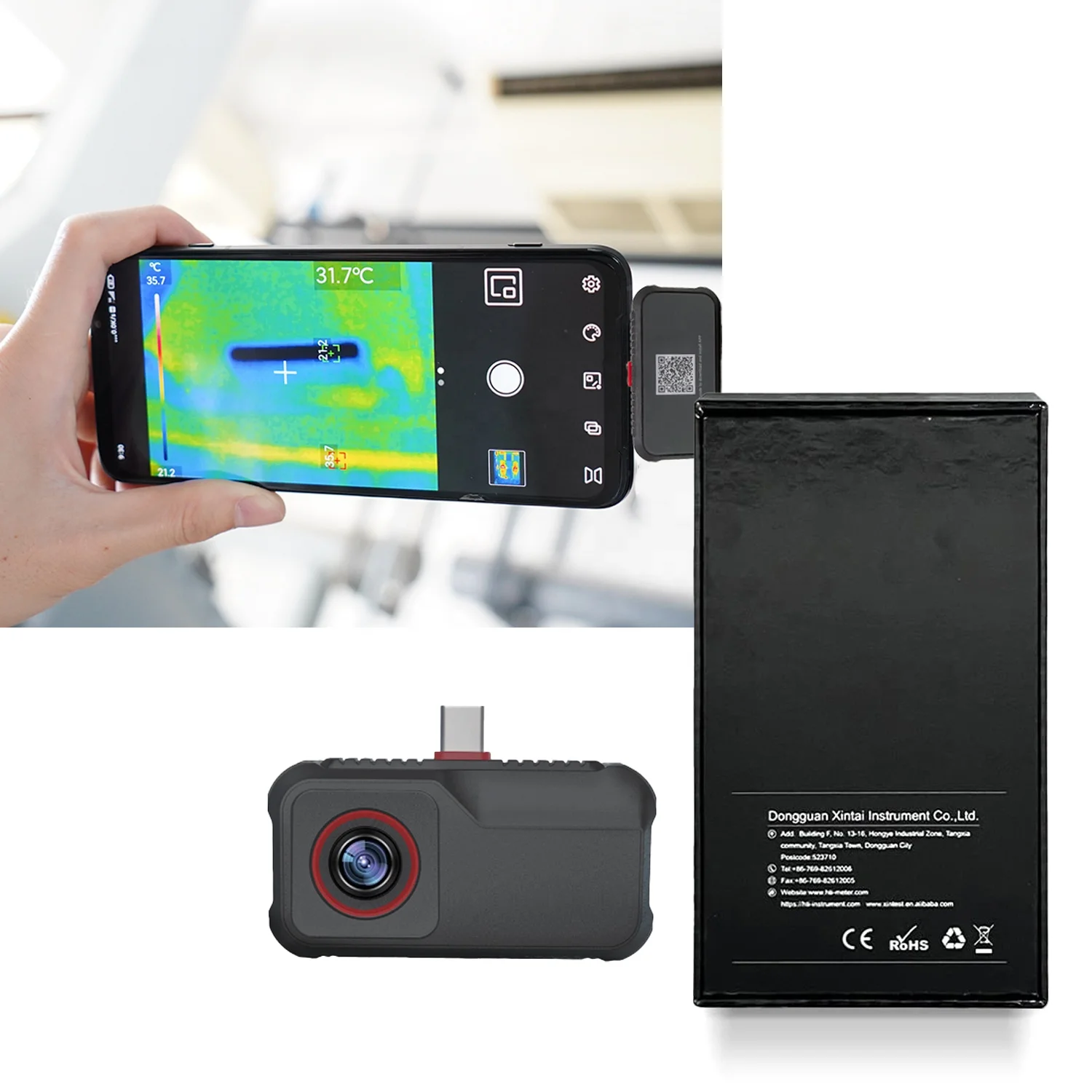 Android Smartphone Use Thermographic Vision Ir Red Imaging Heat Cell Phone Infrared Thermal Camera For Mobile
