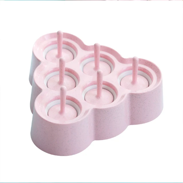 Handmade Ins Style Custom Color Rectangle & Triangle Food Grade Silicone DIY Ice-stick Ice Cream Mold Maker Set Easy To Take Out