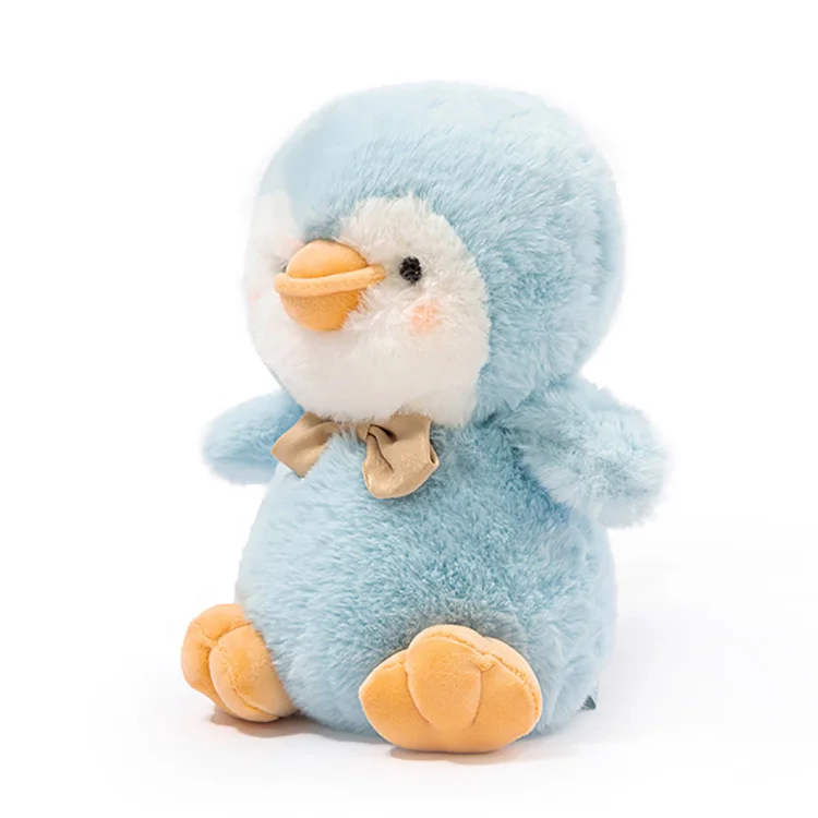 wholesale light blue furry cute 20cm plushies Penguin stuffed plush toy