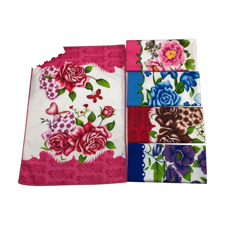 Красивое высококачественное чайное полотенце с большим рисунком розы для многих людей
