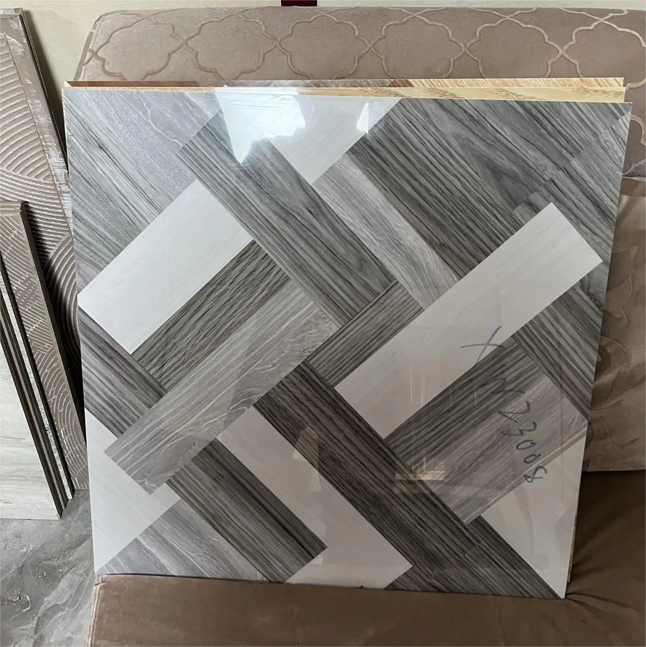 China Glossy White Glazed Marble Price 600x600mm Porcelain Polished Ceramic Floor Tiles 60x60 Impression Marble Ceramic Tiles