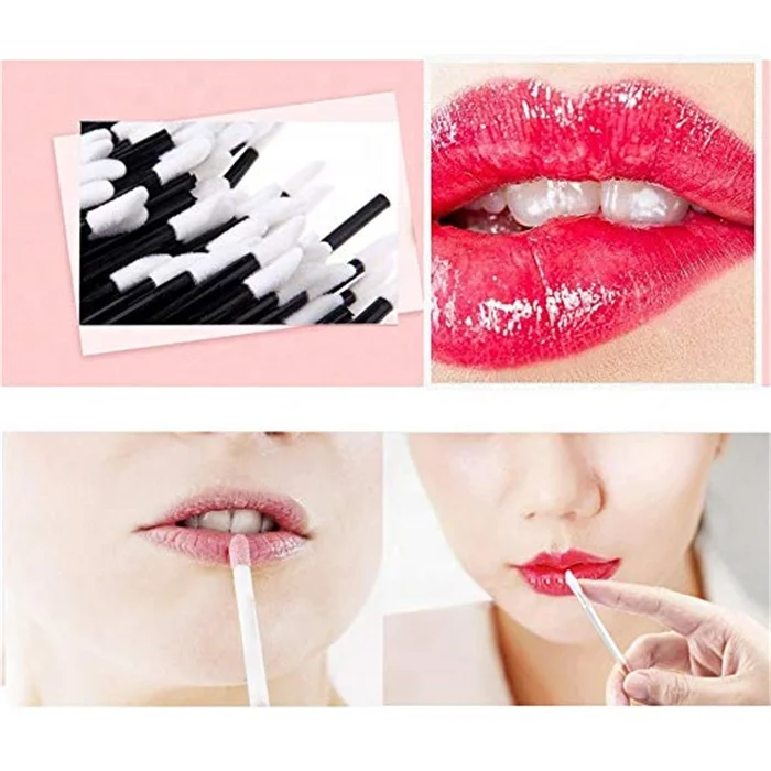 Cheap Colorful Handle Makeup Applicator Golss Tube Disposable Lip Brush