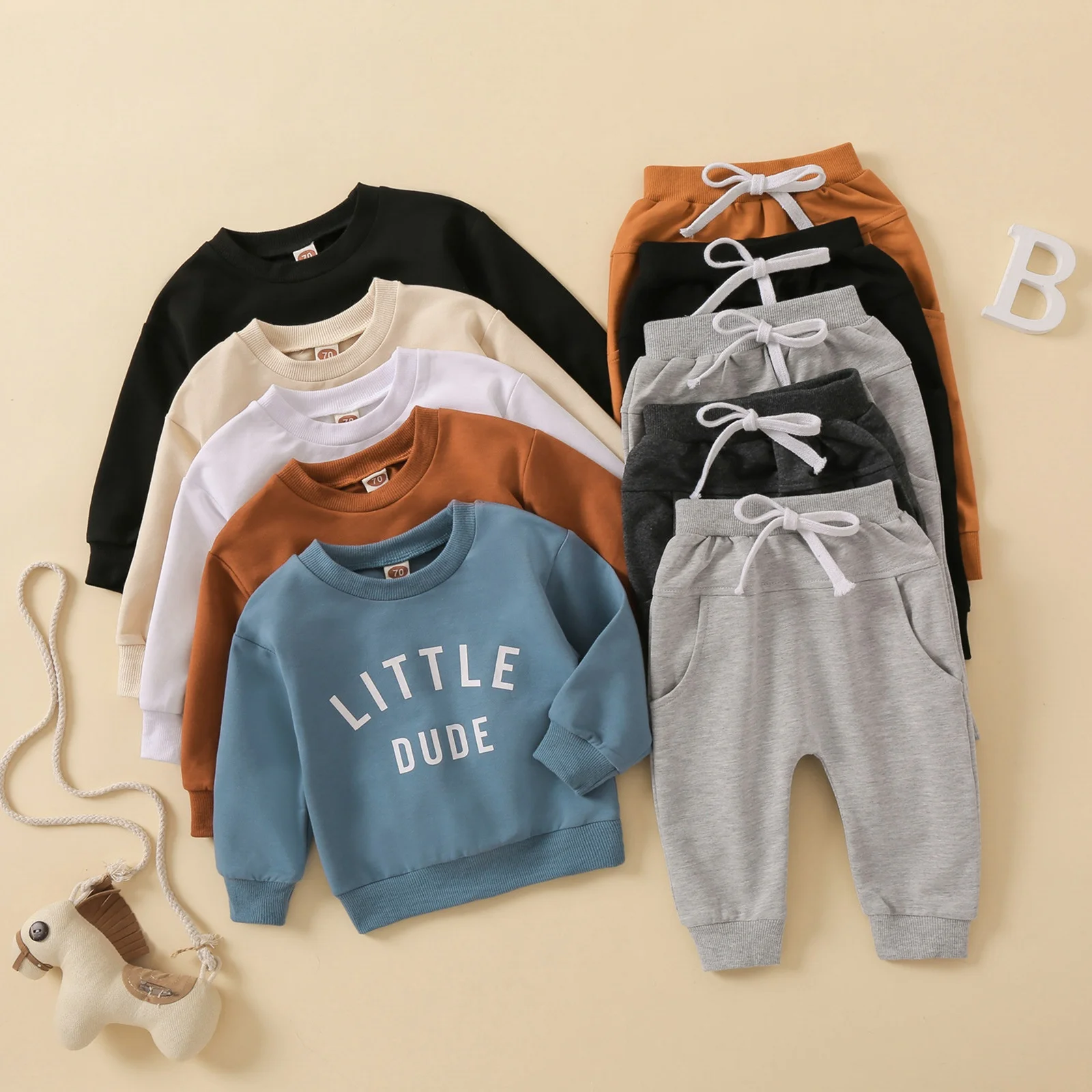Hot Selling Toddler Boys Clothing Suits Long Sleeves Boy Casual Sets Spring And Autumn Boys Set Clothes 2 Piece Boutique