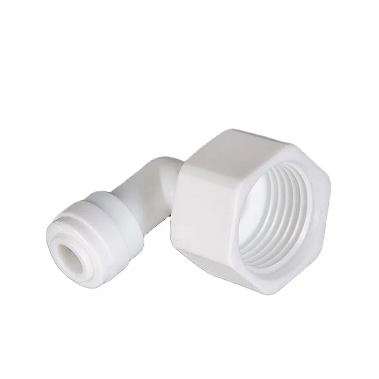 Wholesale 5/16 1/2 inch Male Thread RO Aquarium Quick Fitting Water female elbow Elbow Adapter Pipe Coupling Connector