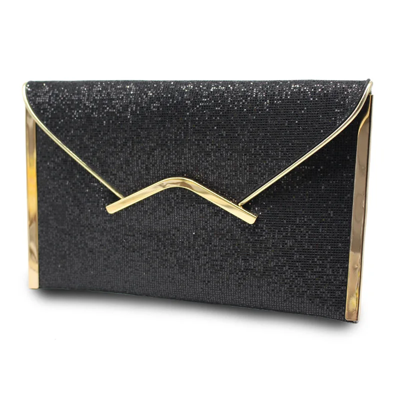 New European And American Fashion Large-capacity Flashing Material Spot Female Shiny Grain Clutch Dinner Evening  Bag
