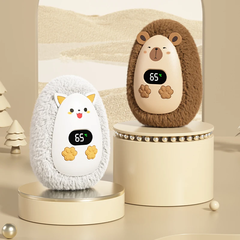 2024 New 5s Fast Warm 3 Speed Constant Temperature Adjustment Electronic Hand Warmer Cute Plush Hand Warmer