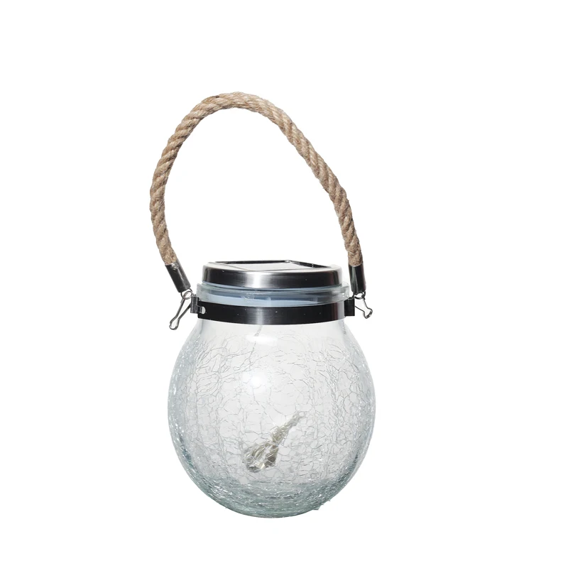 
Outdoor Hanging Light Solar Panel Lamp Crack Glass Crafts Gifts Garden Solar Lamp Christmas Decoration Lights 