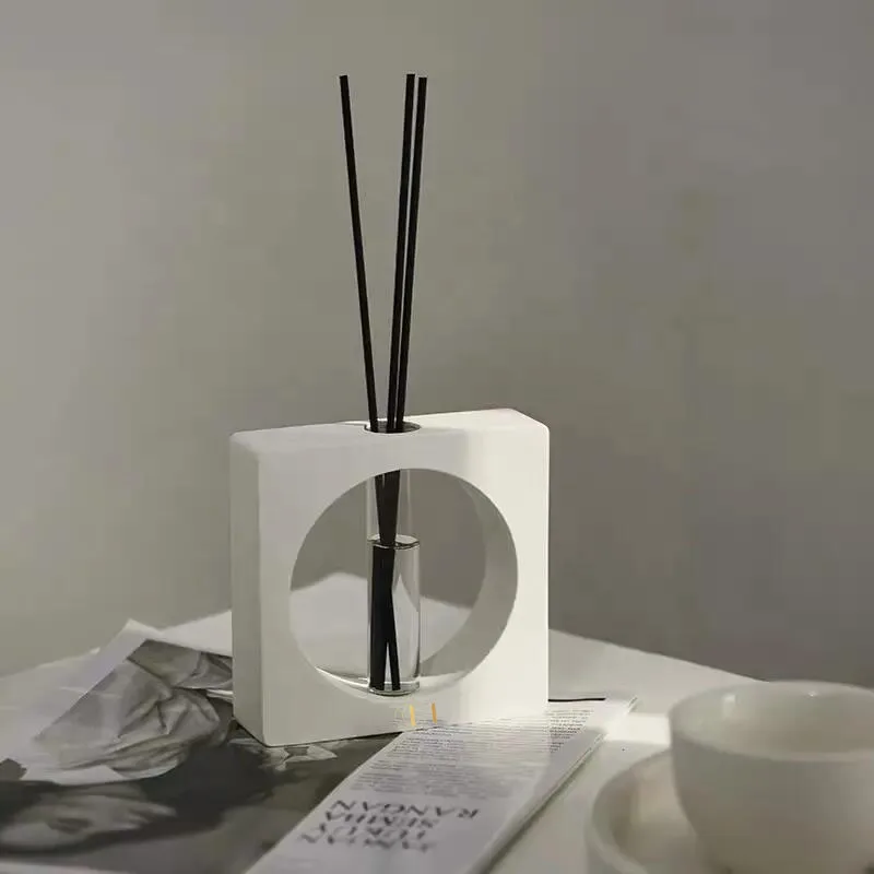 Kabbalah Luxury Scenting Scent Aroma Unique Square Ceramic Glass Bottle Essential Oil Reed Diffuser
