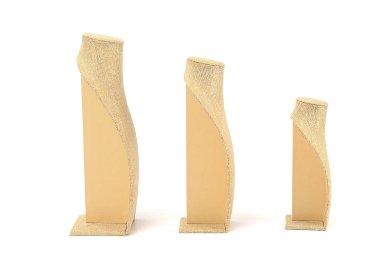 
High-Quality Linen Necklace Mannequin Display Stand Silicone Mold Necklace Display Waterproof Damp-proof Necklace Jewelry Displa 