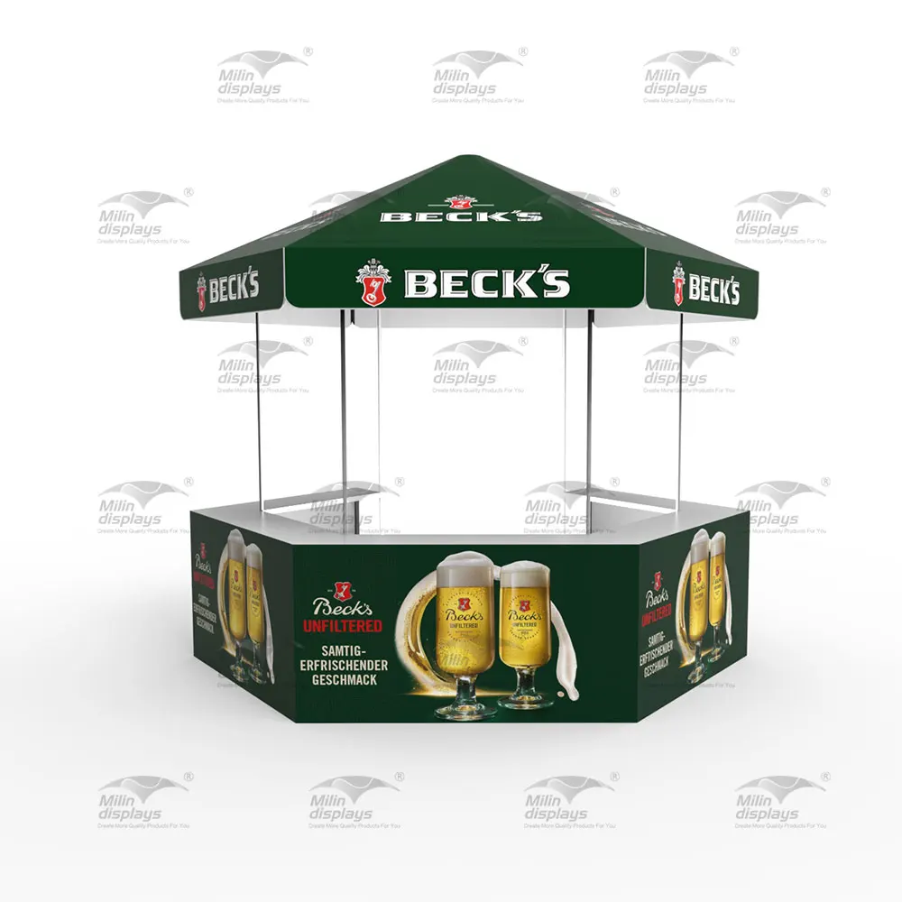 Trade Show Foods Promotion Dome Tent Hexagonal Kiosk Booth Tent for Outdoor Sale Event