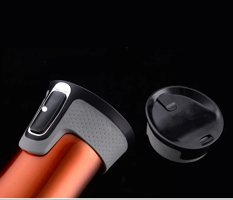 550ml One Button Switch Tumbler With Flip Top Lid Stainless Steel Vacuum Insulated Loop Travel Coffee Mugs