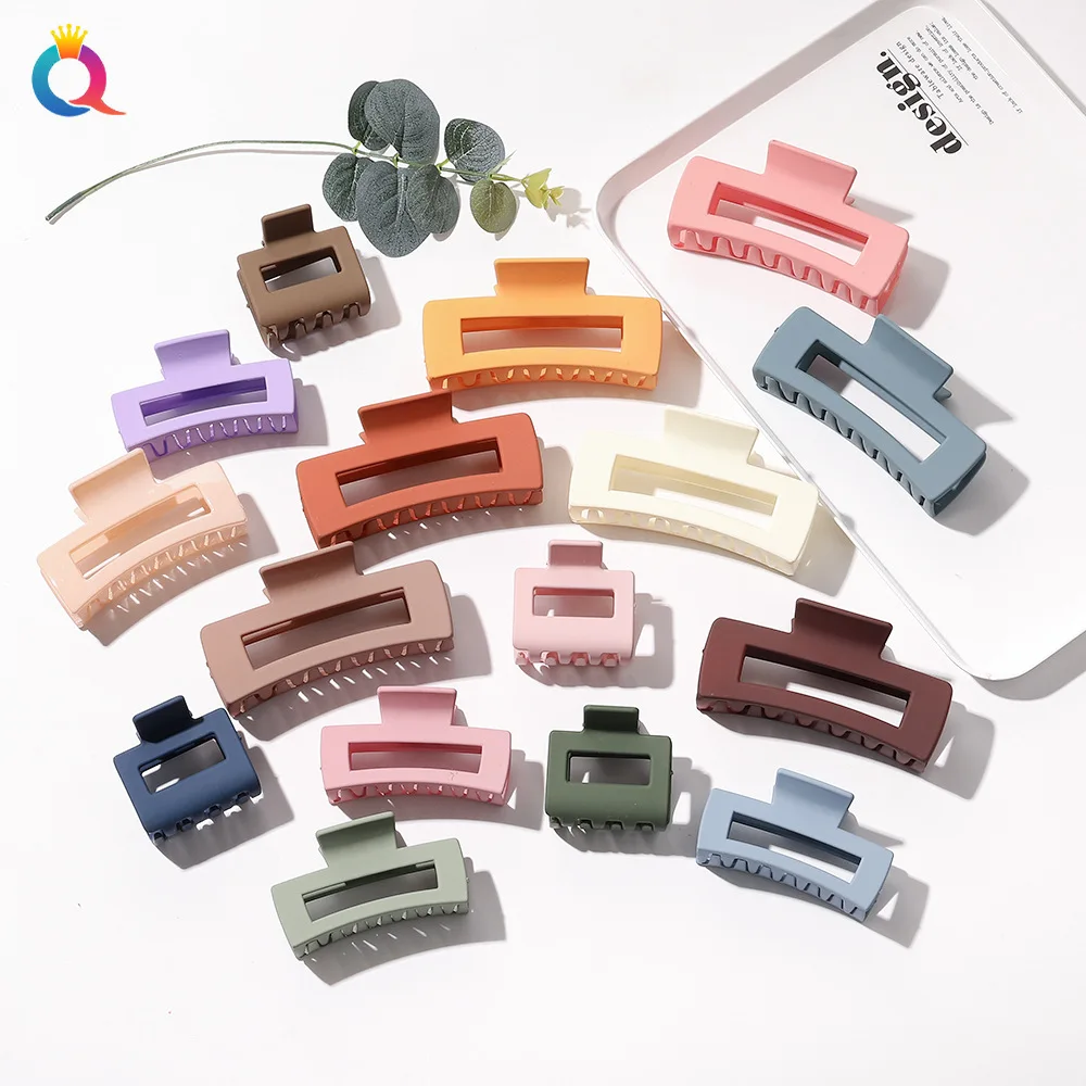 QIYUE Large Matte Hair Catch Korean Style Hair Clip Back Head Shark Clip Hair Accessories