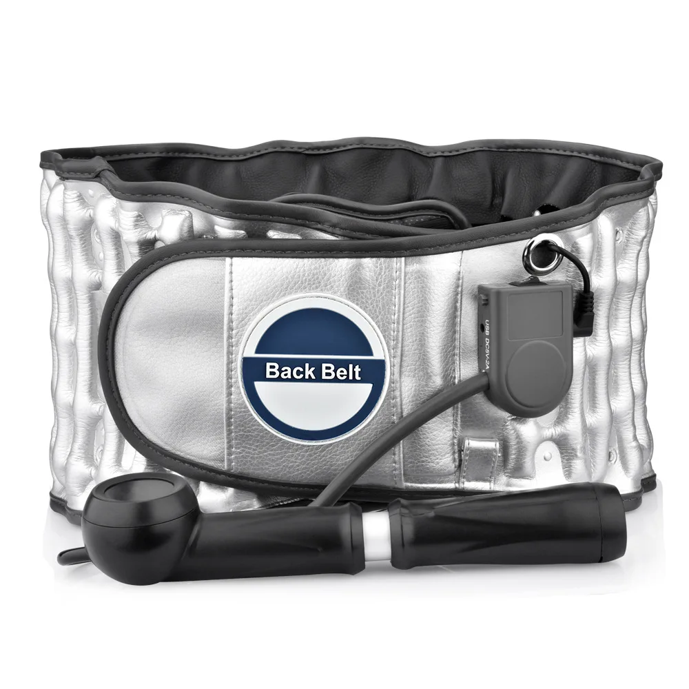 Rechargeable Electric Hot Compress Vibration Back Massager Far Infrared Heating Inflatable Waist Massage Belt