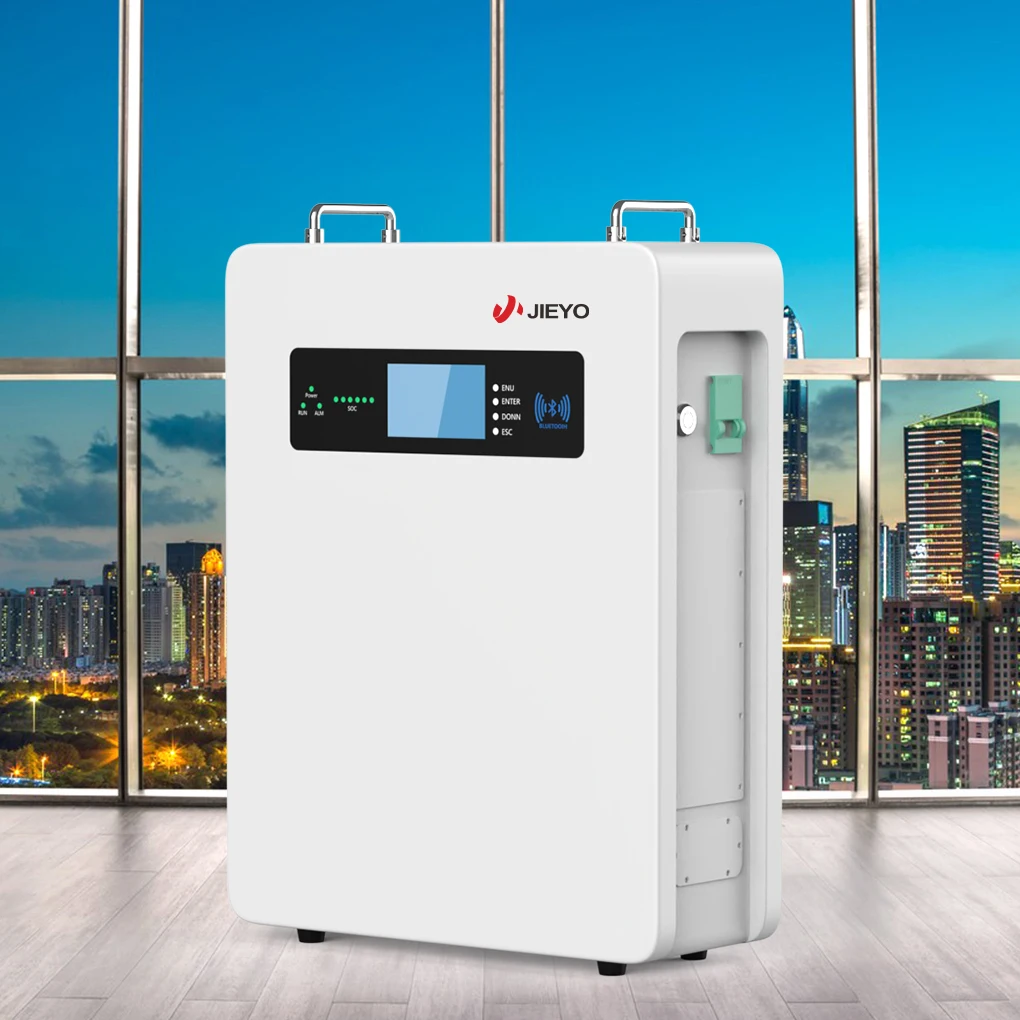 JIEYO 48V 51.2V Wall-mounted Hybrid Grid Home Use Storage System Solar Power Generators Lifepo4 Batteries