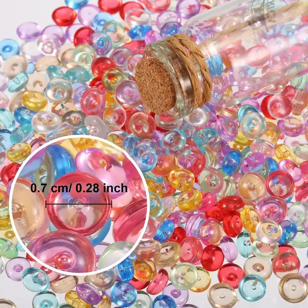 hotsale 7*4mm multi  color   Fishbowl Beads for Slime   filler toys DIY