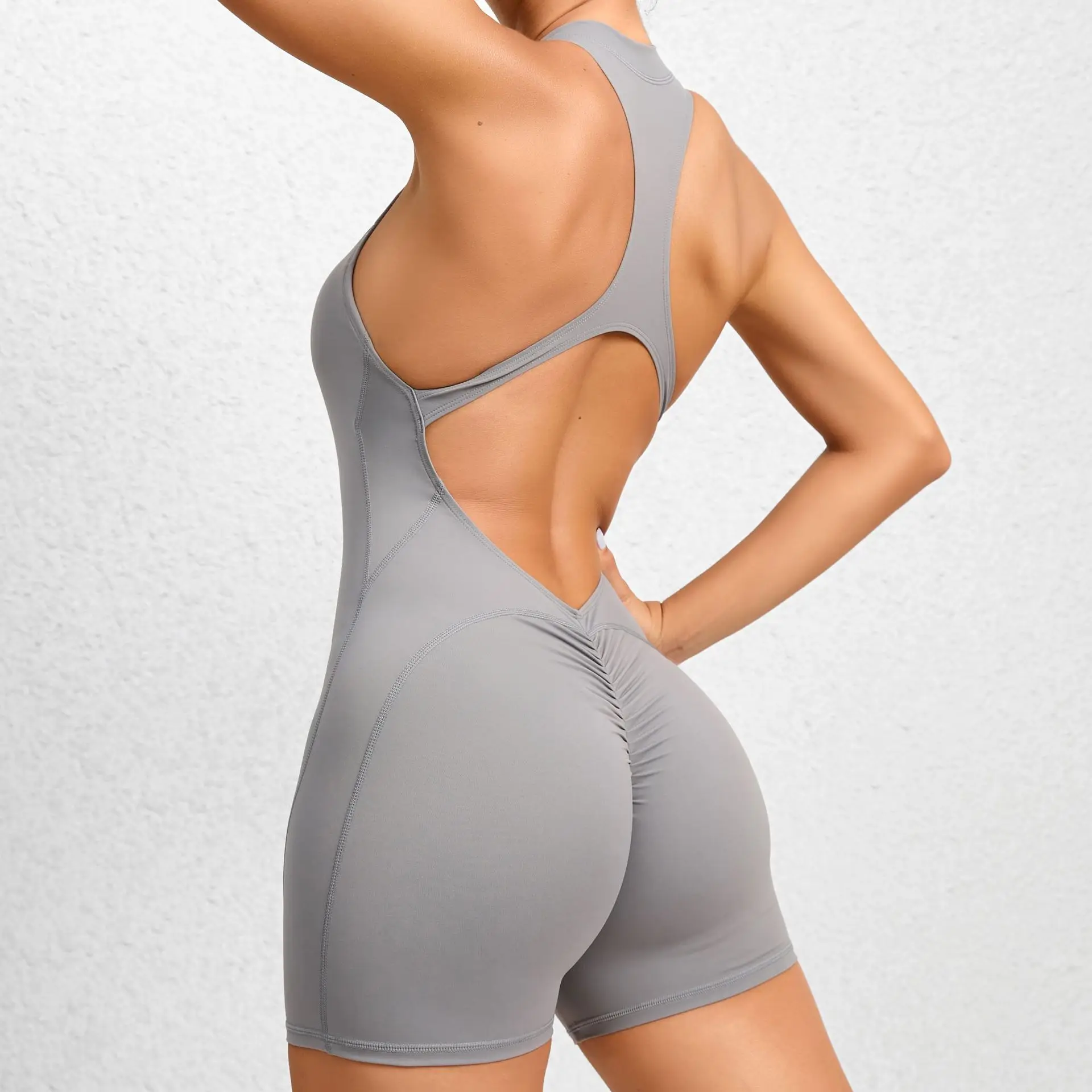 Joyyoung custom one piece sportswear gym fitness sets bodysuits gym wear workout activewear jumpsuits yoga set woman